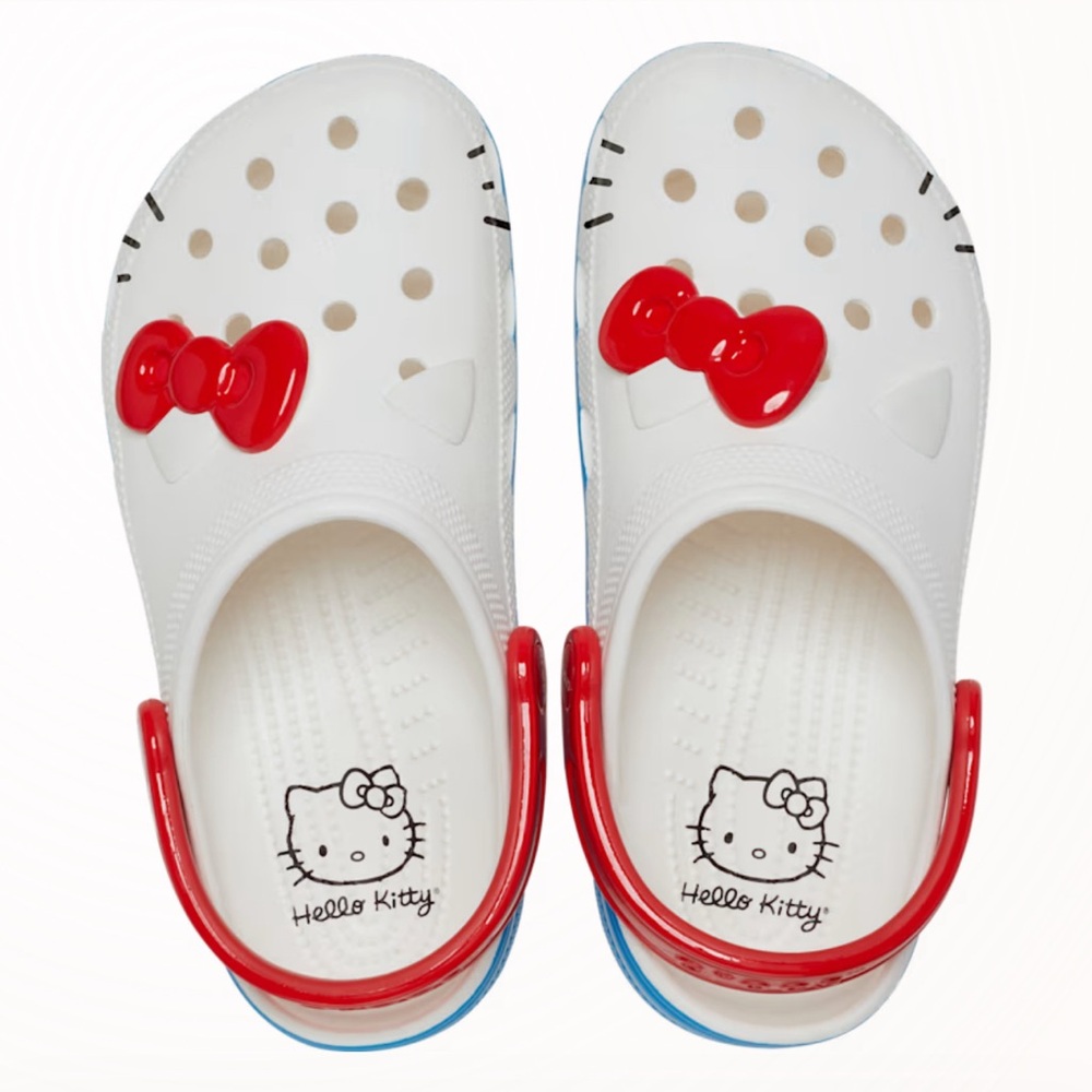 Hello Kitty Crocs Classic Clog White and Red